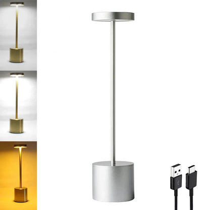 Aluminum Alloy LED Table Lamp | Rechargeable Touch Dimming Night Light