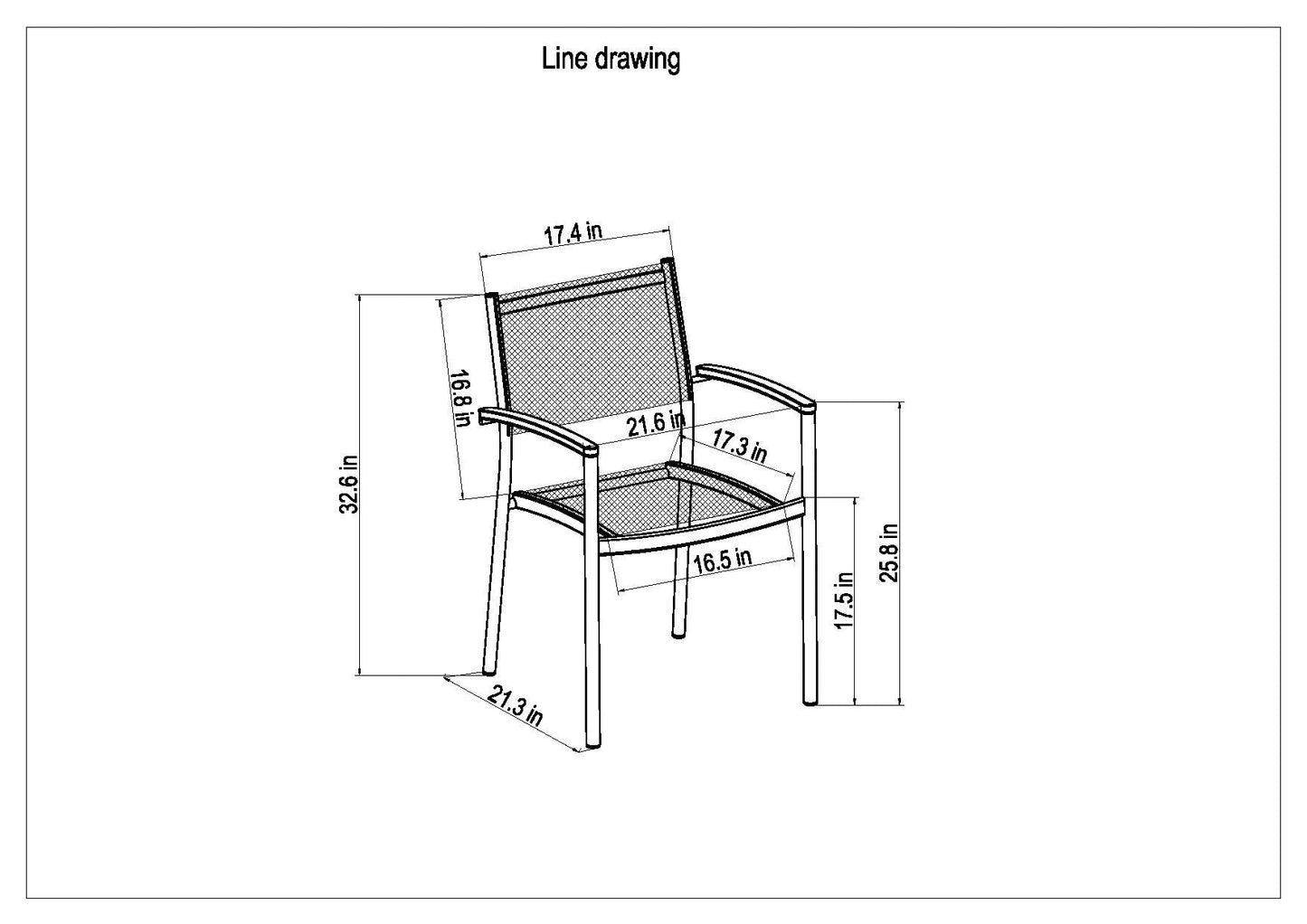 Rinjani Rectangular Table and 4 Vera Stacking Armchair Dining Set