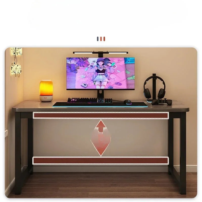Ergonomic Computer Desk Gaming Desk Adjustable Height Office Study Table Space Saving Small Room Escritorios Home Use Furniture