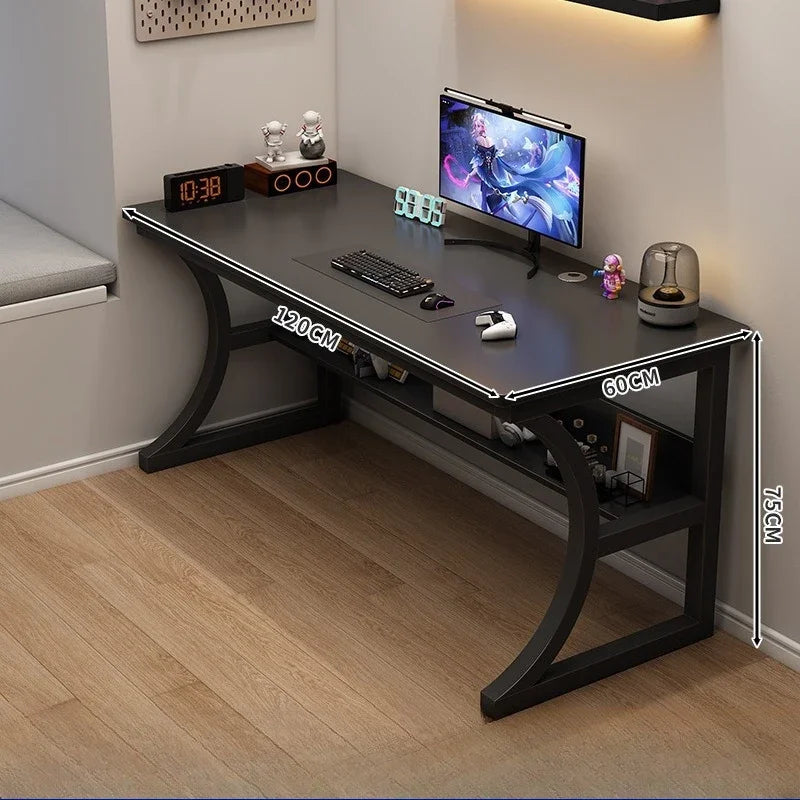Ergonomic Gaming Computer Desk Storage Shelf Home Office Study Station Adjustable Height Desktop Table Cable Management  Desks