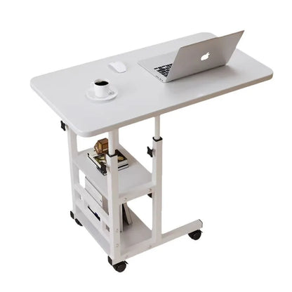 Rotating wheel household desk,bedside table, adjustable standing desk stand,mobile laptop stand,suitable for bedroom and office