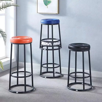 Living Room Bar Furniture Ergonomic Semi-bar Chair Restaurant Chairs Nordic Rotatable Kitchen Island Upholstered Bar Stools