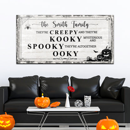 Family Halloween Sign
