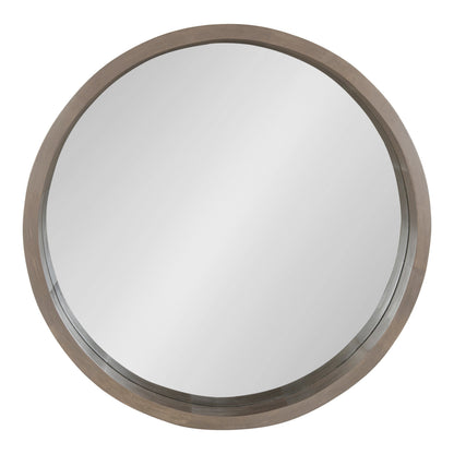 Hutton Round Wood Wall Mirror