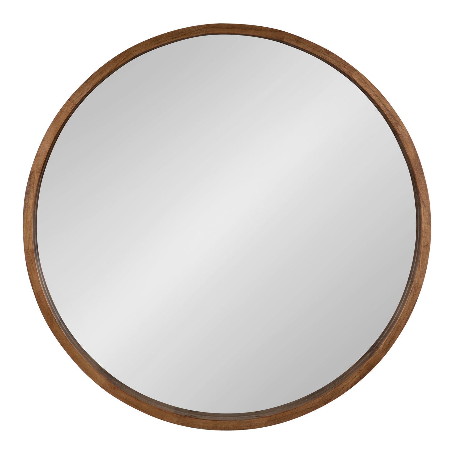 Hutton Round Wood Wall Mirror
