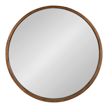 Hutton Round Wood Wall Mirror
