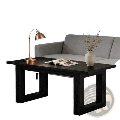 Black Wooden Office Desk Modern Minimalist Workstation