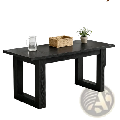 Black Wooden Office Desk Modern Minimalist Workstation