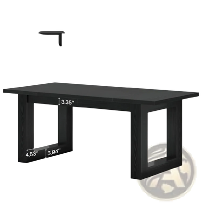 Black Wooden Office Desk Modern Minimalist Workstation