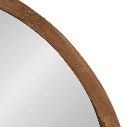 Hutton Round Wood Wall Mirror