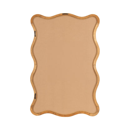 Rahfy Rattan Rectangle Scallop Mirror