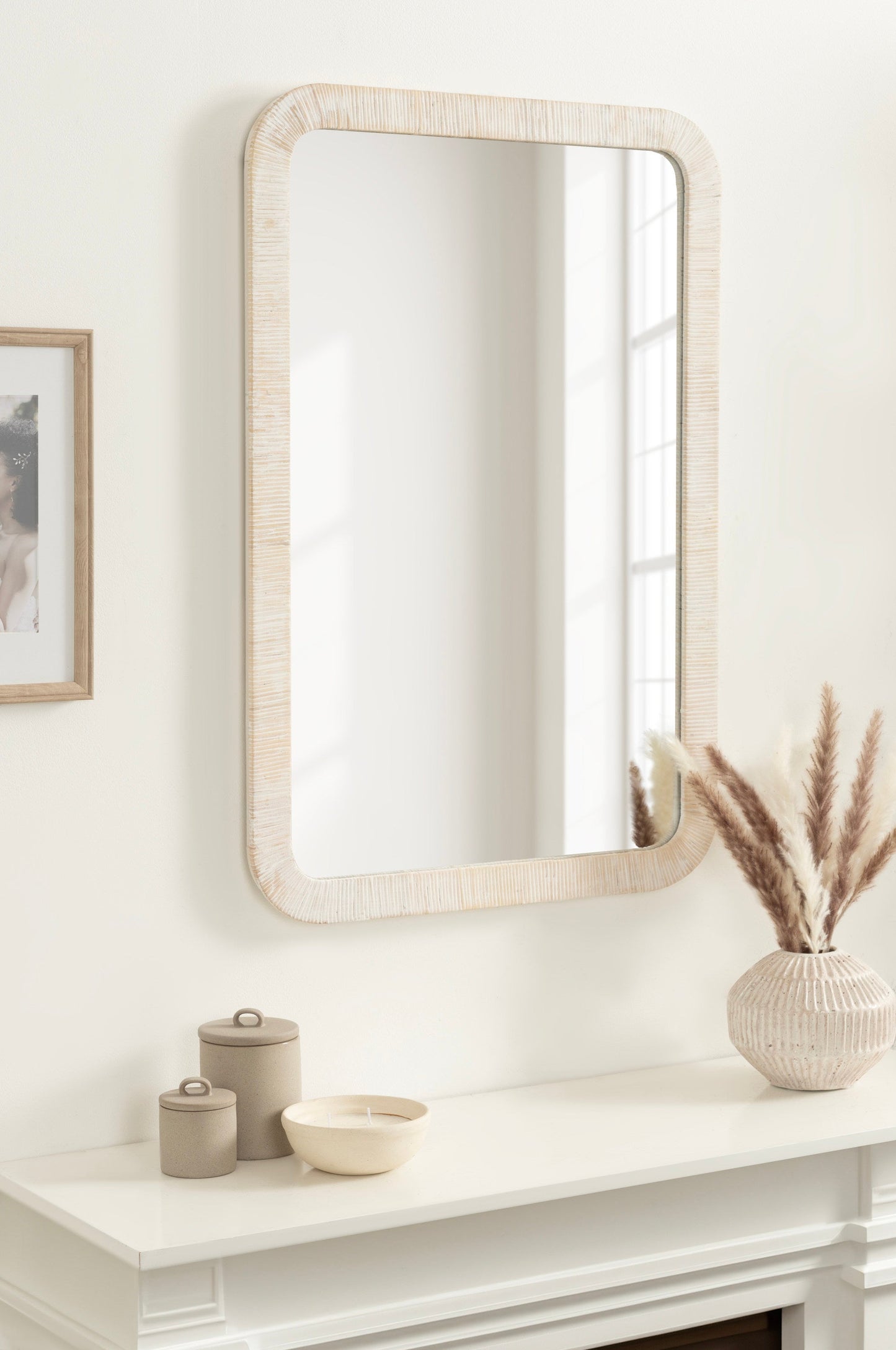 Rahfy Rectangle Framed Wall Mirror