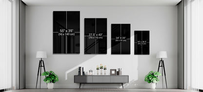 Chalk Equations and Neon Swirl Brain Glass Wall Art