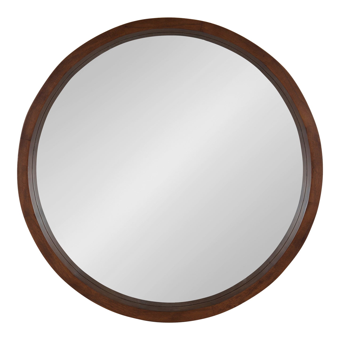 Hutton Round Wood Wall Mirror