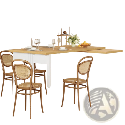 Extendable Kitchen Island Dining Table with Storage