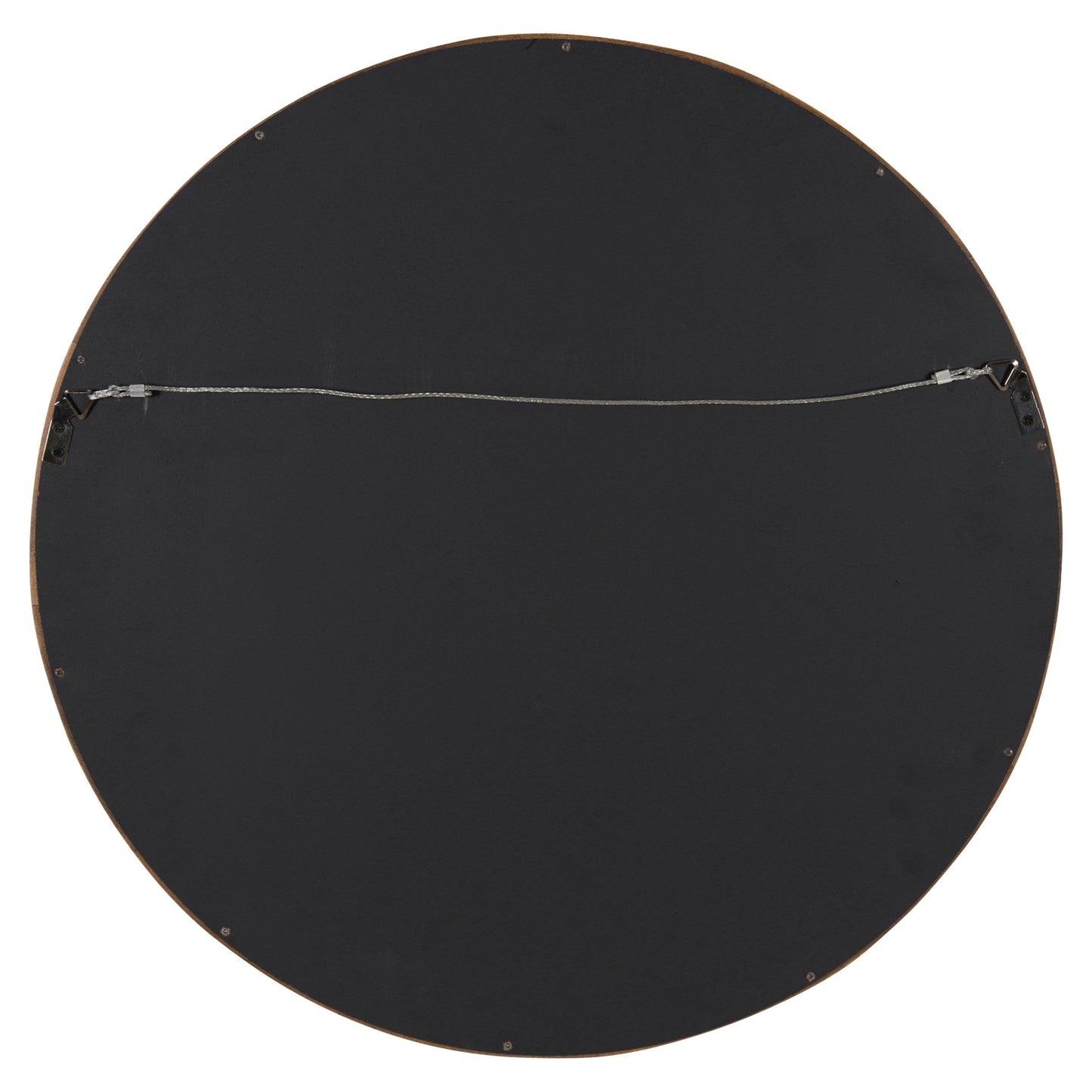 Hutton Round Wood Wall Mirror