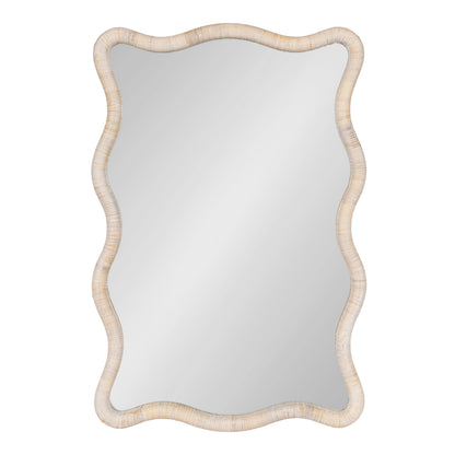 Rahfy Rattan Rectangle Scallop Mirror