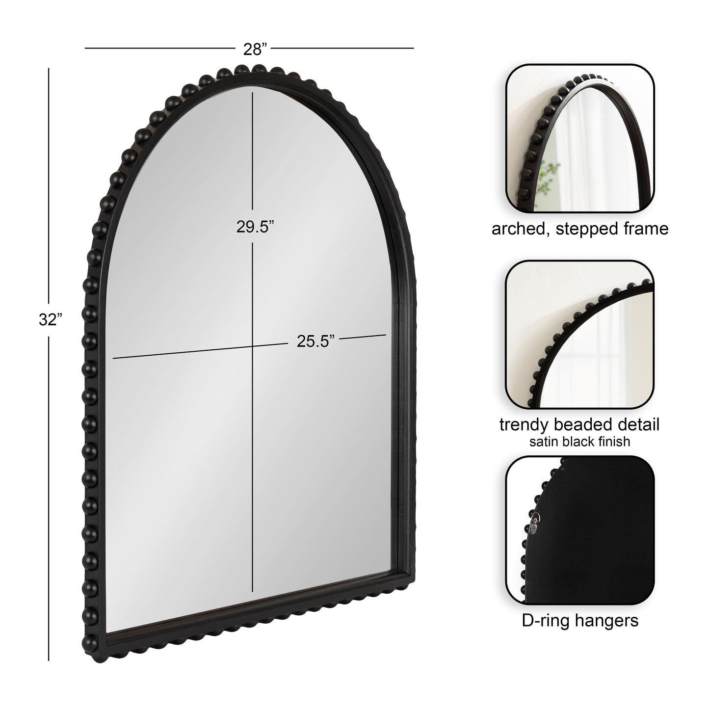 Beadbrook Arched Wall Mirror
