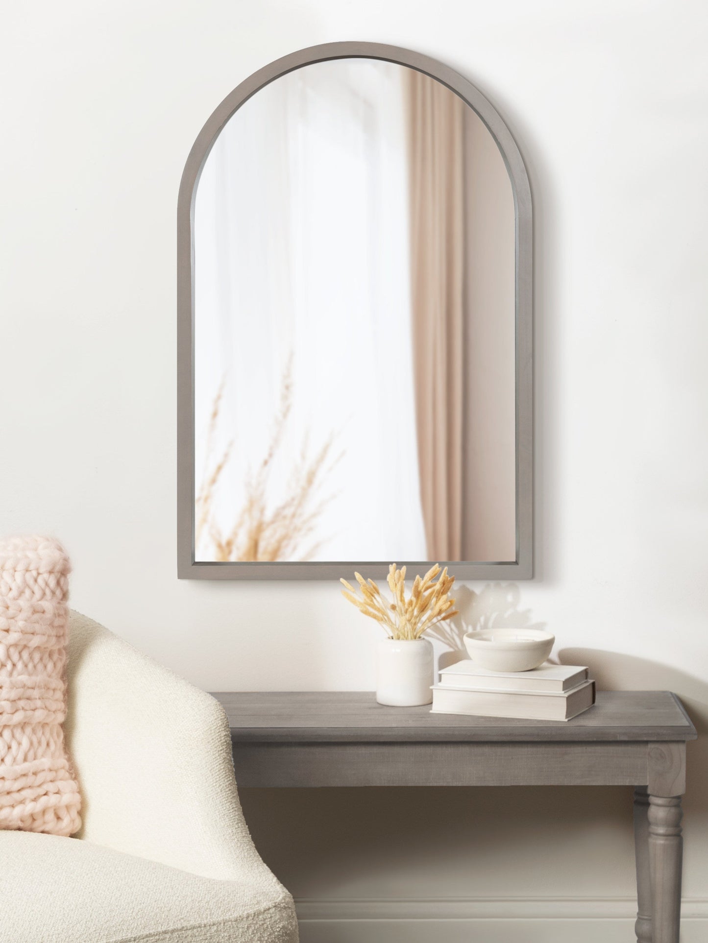 Hutton Wood Framed Arch Mirror