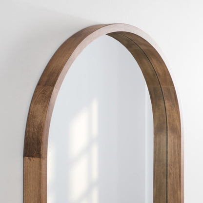 Hutton Wood Framed Capsule Mirror