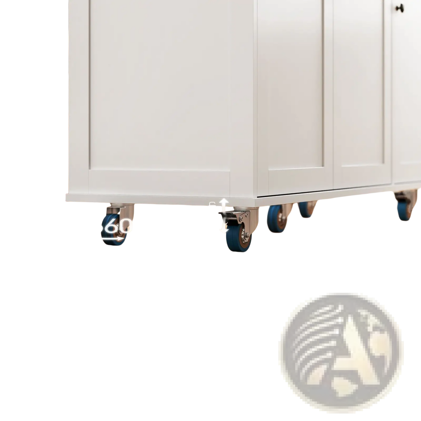 Kitchen Island with Drop Leaf and Charging Station