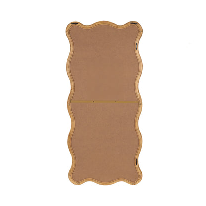 Rahfy Rattan Rectangle Scallop Mirror