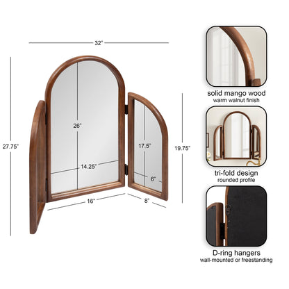 Amoli Tri Fold Mirror