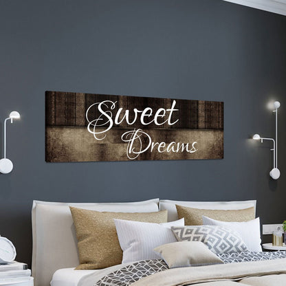 Sweet Dreams Wall Art Canvas – Above Bed Bedroom Decor for Couples