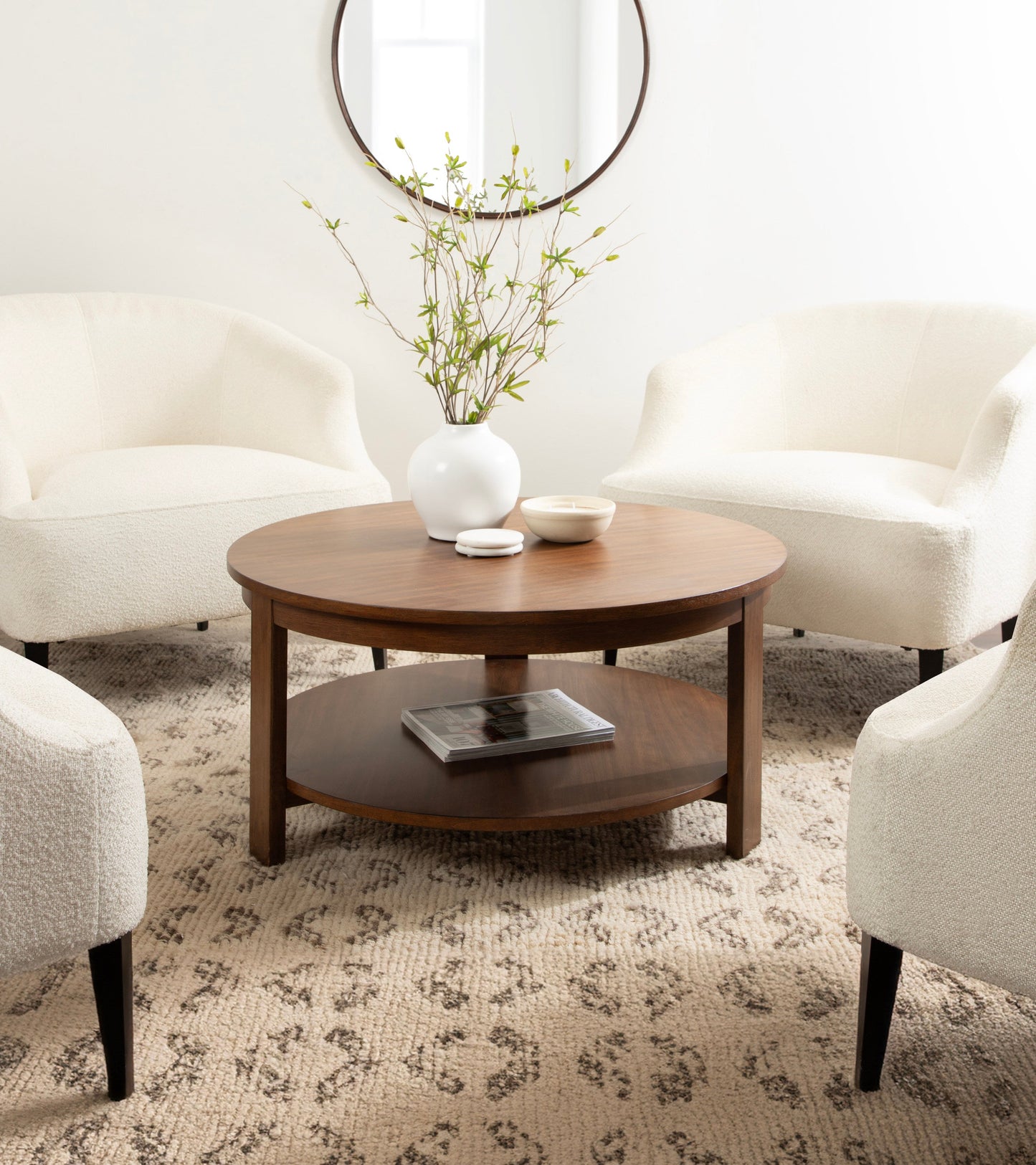 Foxford Round Wood Coffee Table