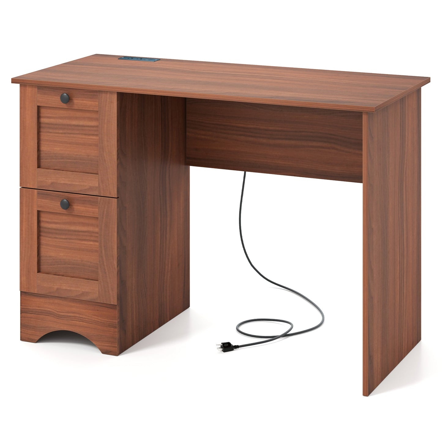Wooden Computer Desk Workstation with 3 Drawers for Home and Office
