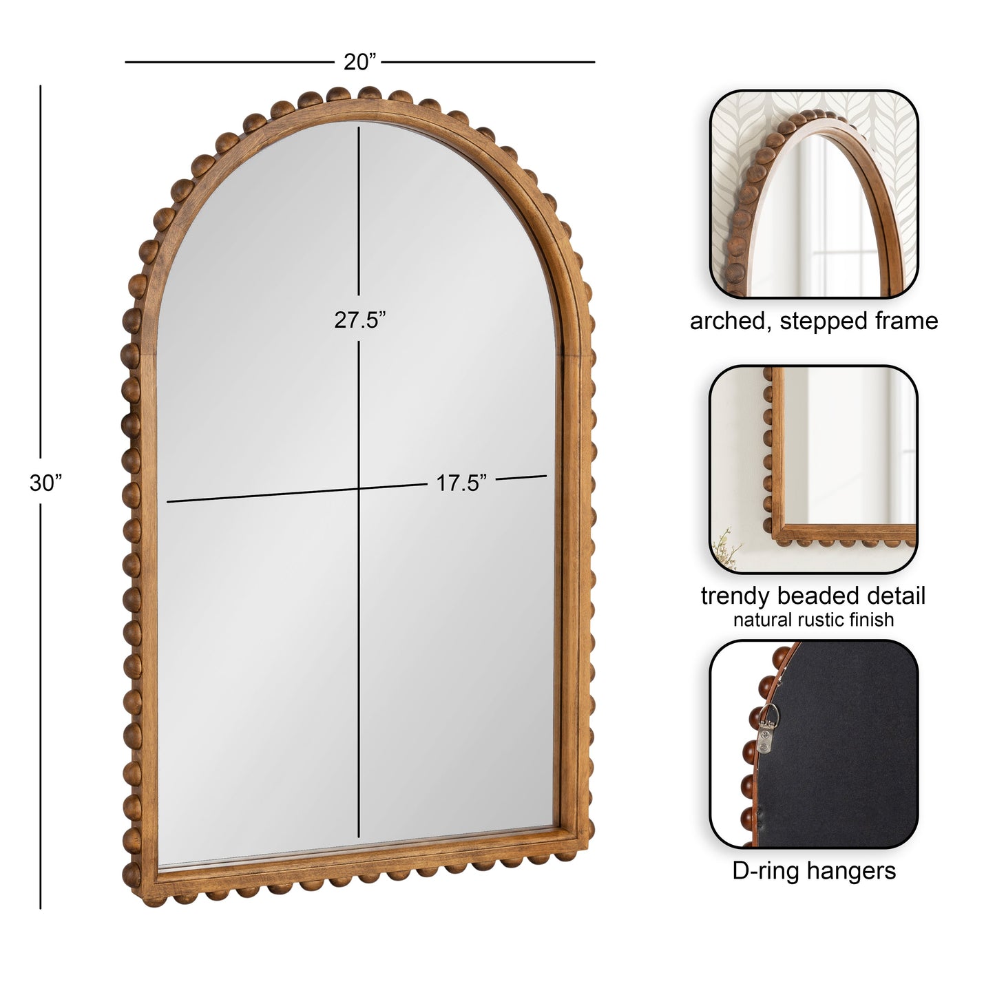 Beadbrook Arched Wall Mirror