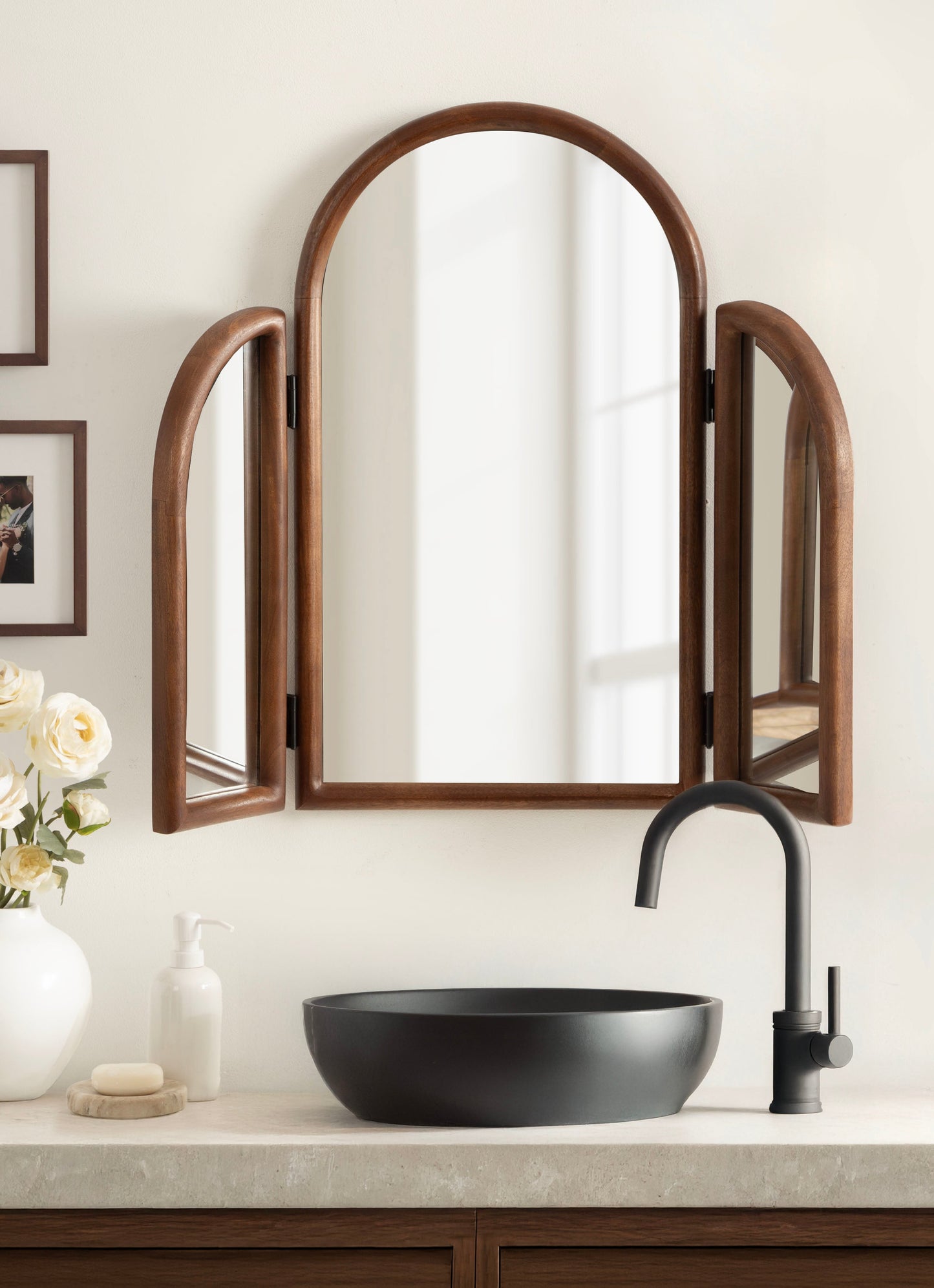 Amoli Tri Fold Mirror