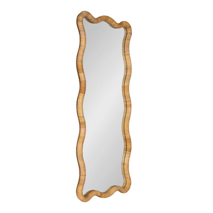 Rahfy Rattan Rectangle Scallop Mirror